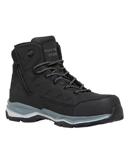 Hard Yakka Atomic Hybrid Lace Up & Side Zip Safety Boot - Black (Y60285)