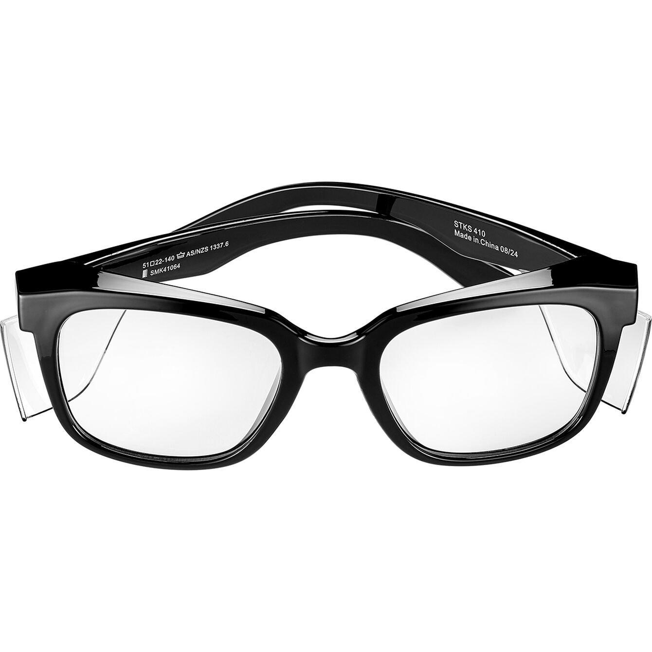 Bolle Safety STKS 410 Clear Safety Glasses, Black-(STK41N10A)